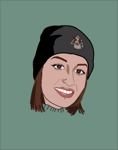 illustration of a woman wearing a beanie