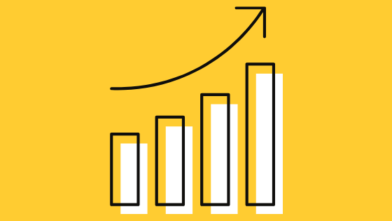 chart showing an upward trend